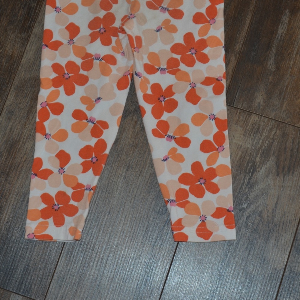 Carter's Orange Floral Capri Leggings - Picture 6 of 6
